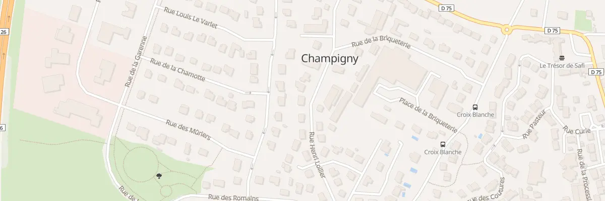 Plan du 12 Rue Henri Loilier à Champigny