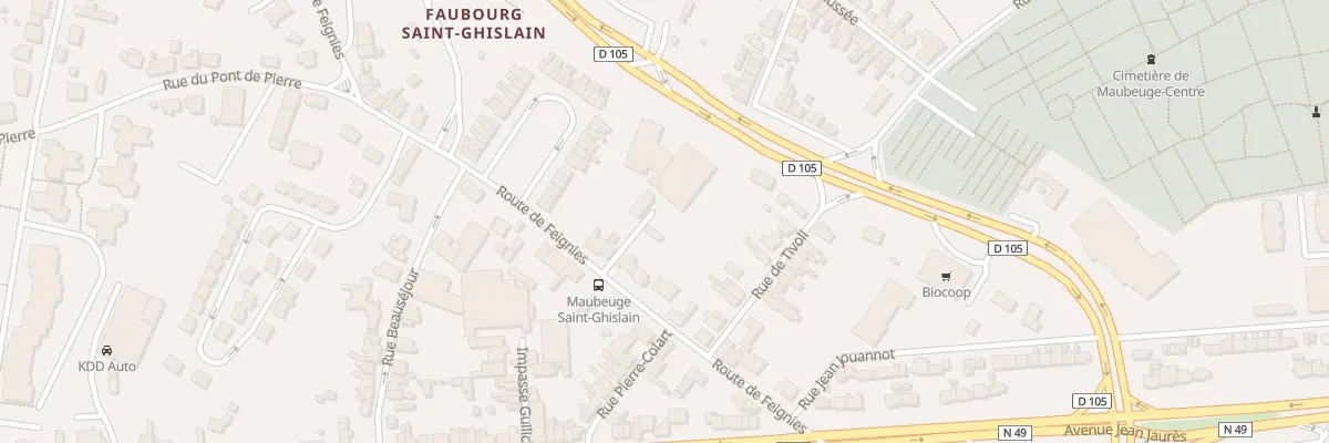 Plan du 36 Rte de Feignies à Maubeuge