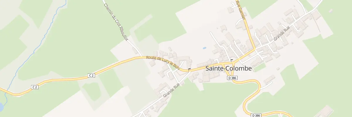 Plan du 8X Rte de Lucy-le-bois à Sainte-Colombe