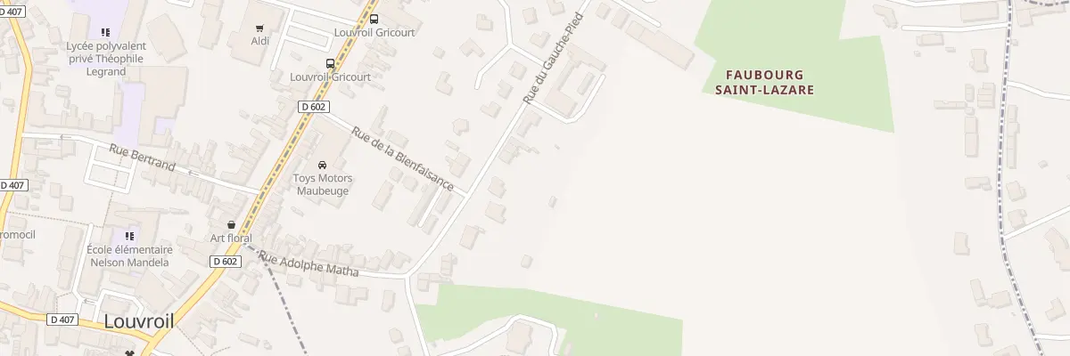 Plan du 87 Rue du Gauche Pied à Maubeuge