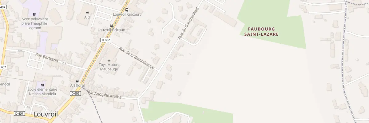 Plan du 85 Rue du Gauche Pied à Maubeuge