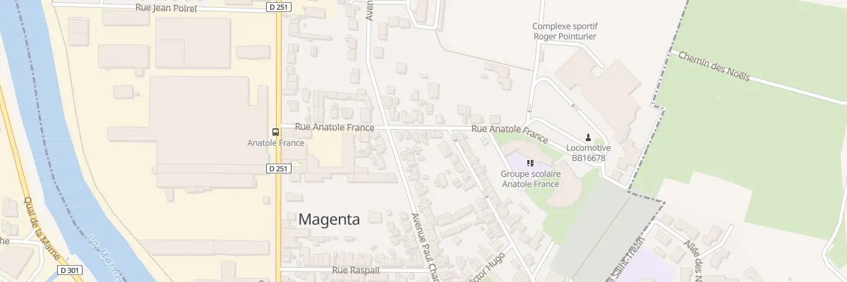 Plan du 14 Rue Anatole France à Magenta
