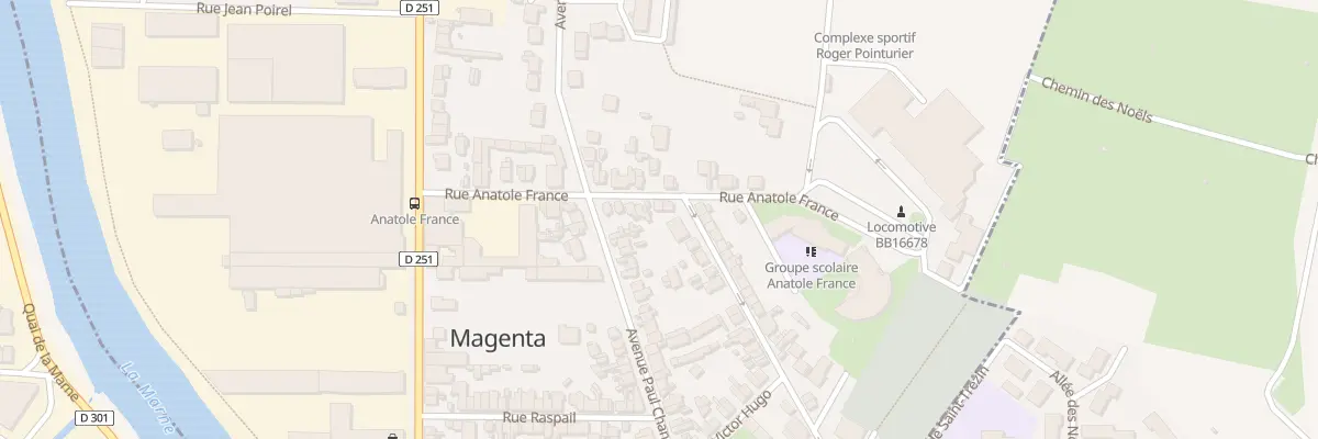 Plan du 16 Rue Anatole France à Magenta