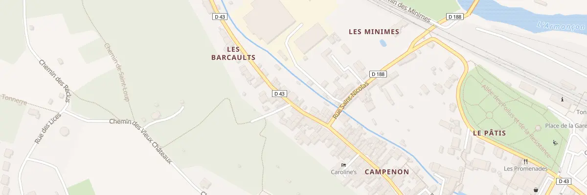 Plan du 128Q Rue General Campenon à Tonnerre