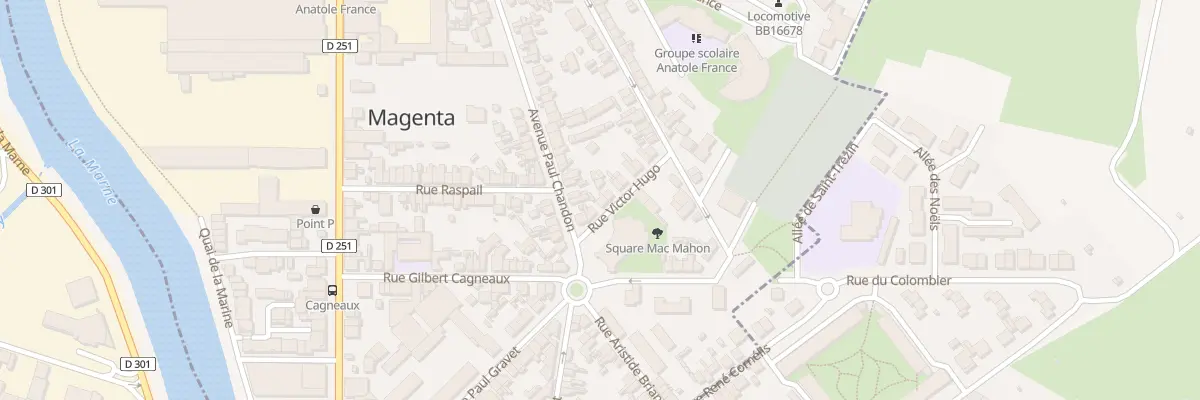 Plan du 5 Rue Victor Hugo à Magenta