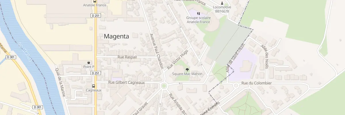 Plan du 7 Rue Victor Hugo à Magenta