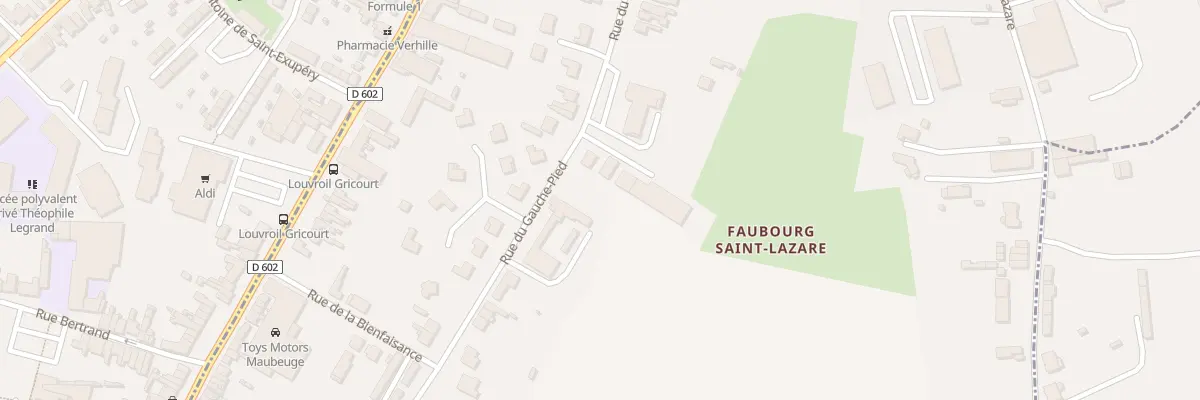 Plan du 81B Rue du Gauche Pied à Maubeuge