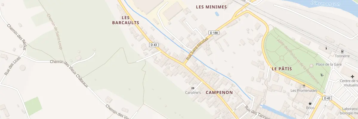 Plan du 120 Rue General Campenon à Tonnerre
