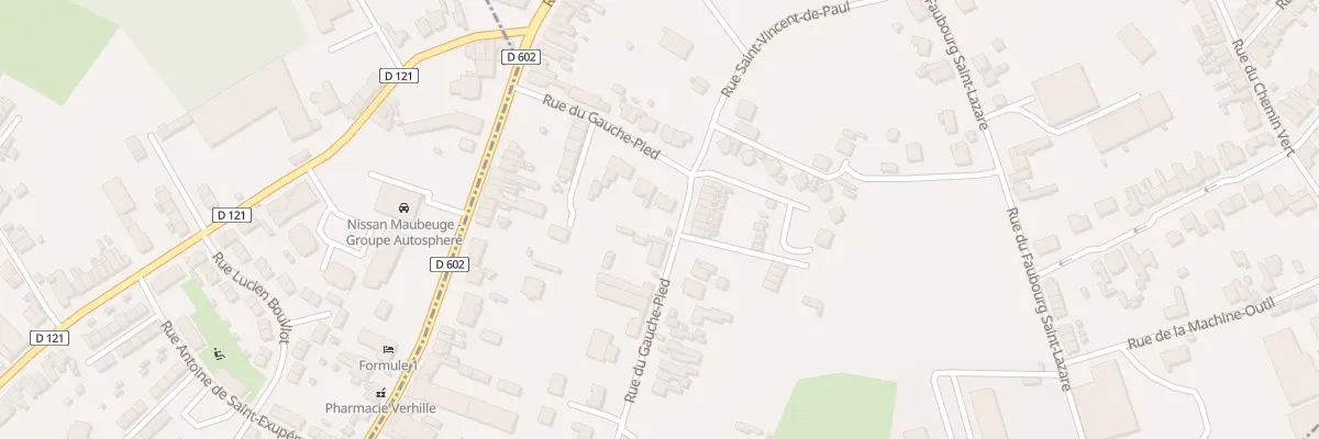 Plan du 20 Rue du Gauche Pied à Maubeuge