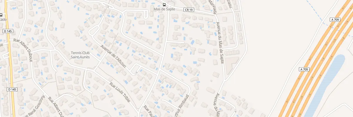 Plan du 9001 Rue des Tourterelles à Saint-Aunès