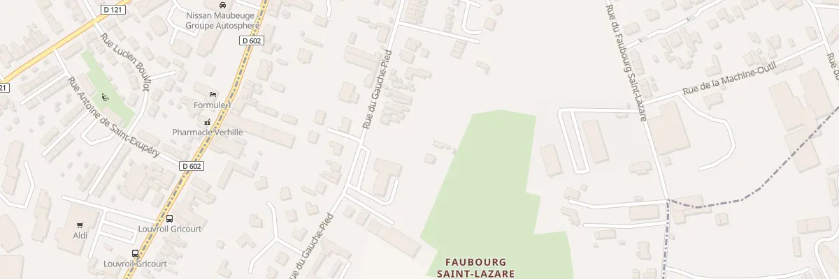 Plan du 65 Rue du Gauche Pied à Maubeuge