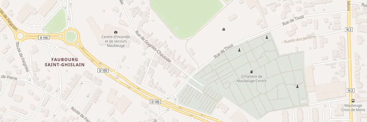 Plan du 2 Rue de Gognies Chaussée à Maubeuge