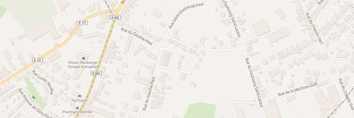 Plan du 25 Rue du Gauche Pied à Maubeuge