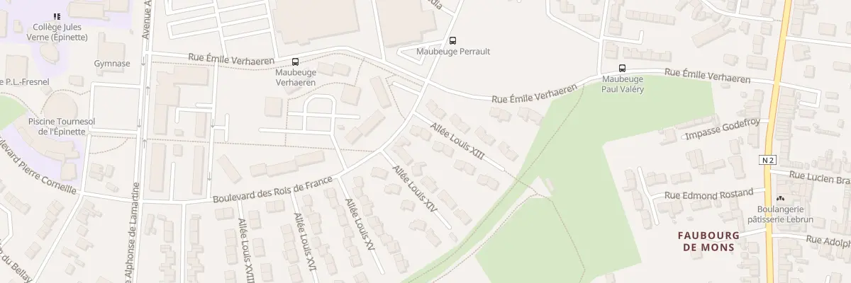 Plan du 4 All Louis 13 à Maubeuge