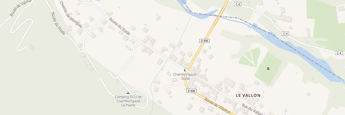 Plan du 14 Rte du Stade à Chamborigaud