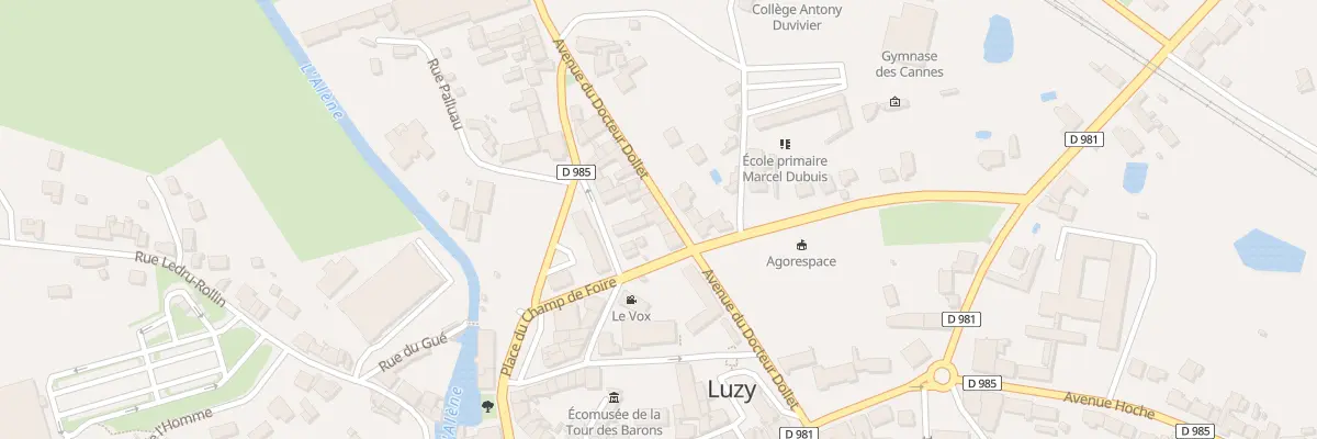 Plan du 9 Av du Doc Dollet à Luzy