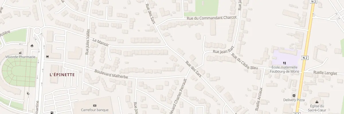 Plan du 53 Rue des Sars à Maubeuge