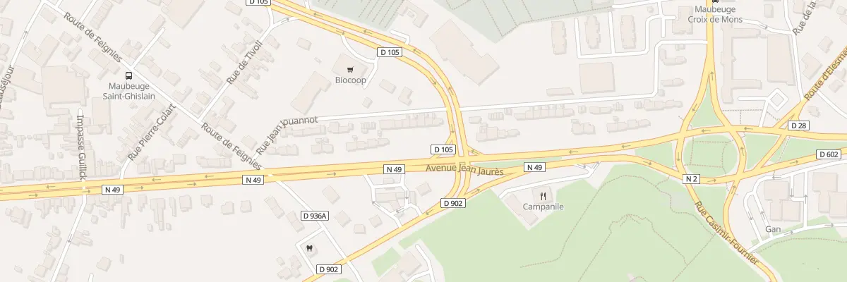 Plan du 58 Rte Valenciennes I D T à Maubeuge