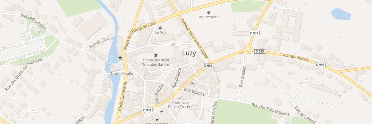 Plan du 3 Rue Lamartine à Luzy
