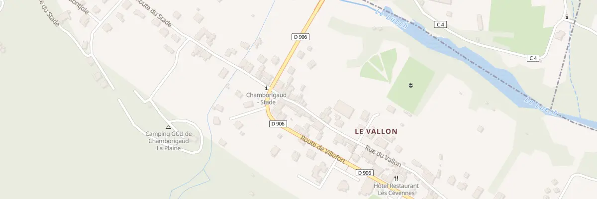 Plan du 64 Rue du Vallon à Chamborigaud