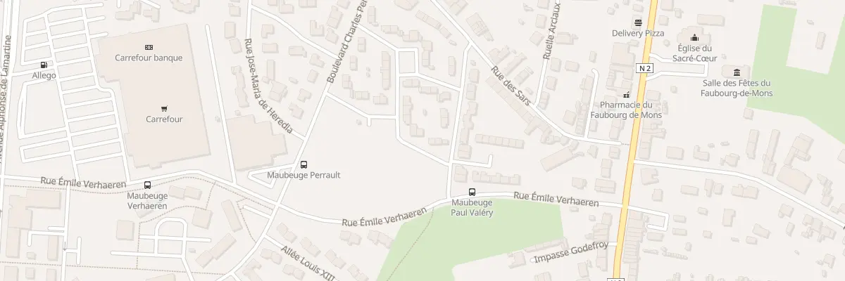 Plan du 11 Rue Paul Claudel à Maubeuge