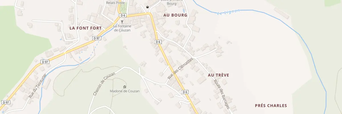 Plan de Au Bourg à Sail-sous-Couzan
