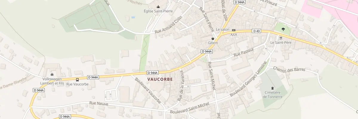 Plan du 38 Rue Vaucorbe à Tonnerre