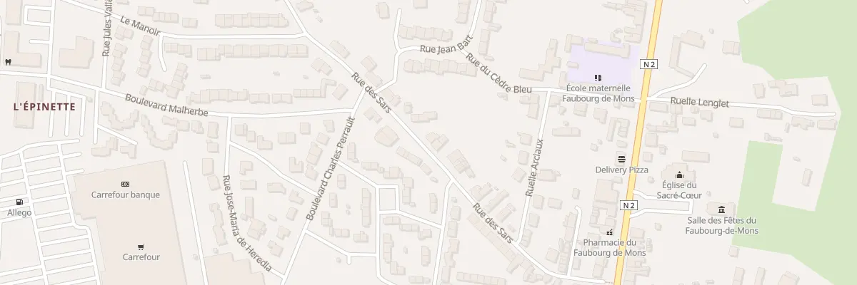 Plan du 54 Rue des Sars à Maubeuge