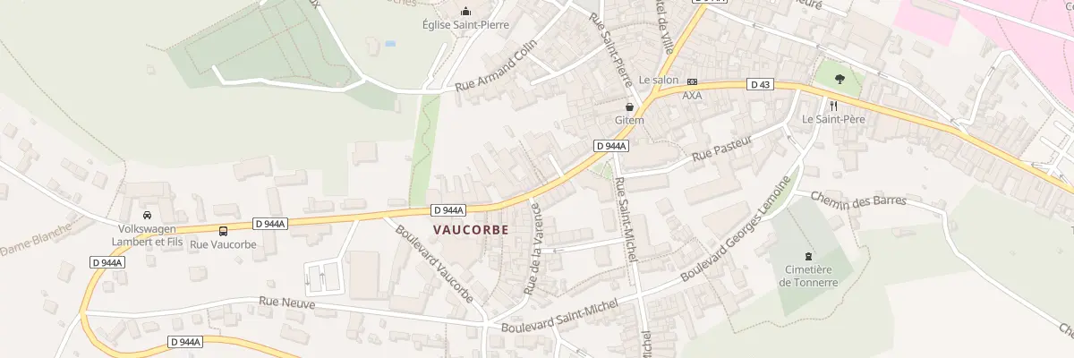 Plan du 36 Rue Vaucorbe à Tonnerre