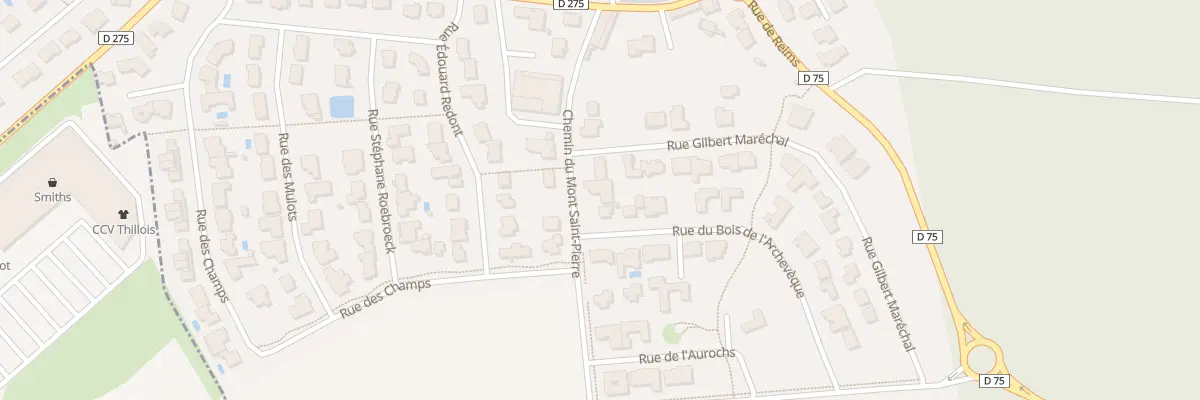 Plan du 13 Rue du Mont Saint Pierre à Champigny