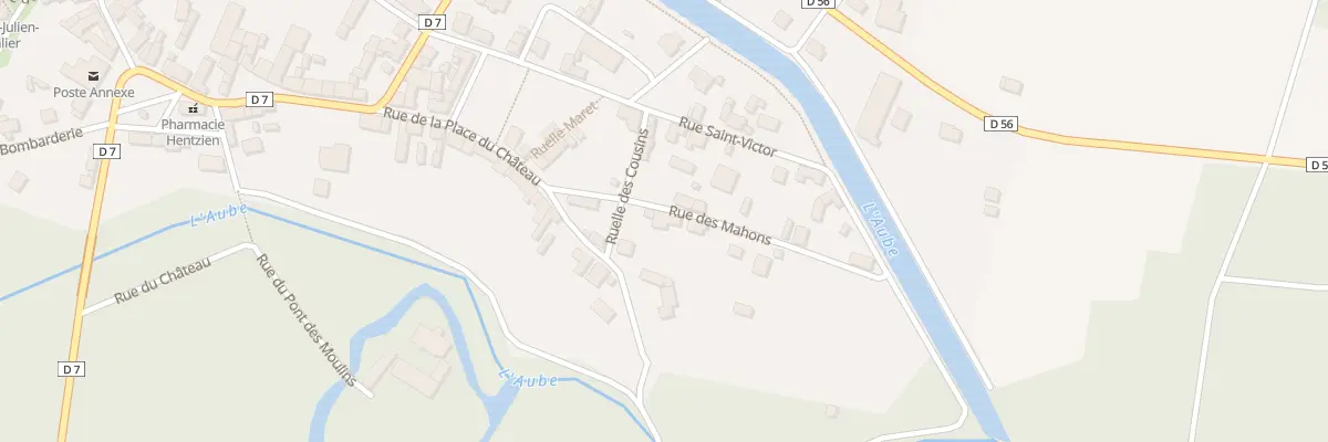 Plan du 2 Rue des Mahons à Plancy-l’Abbaye