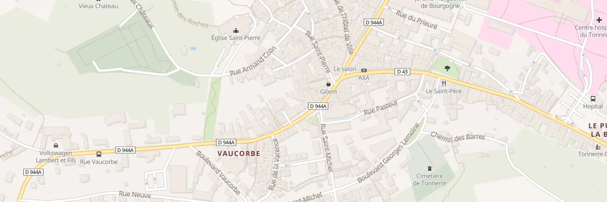 Plan du 10 Rue Vaucorbe à Tonnerre