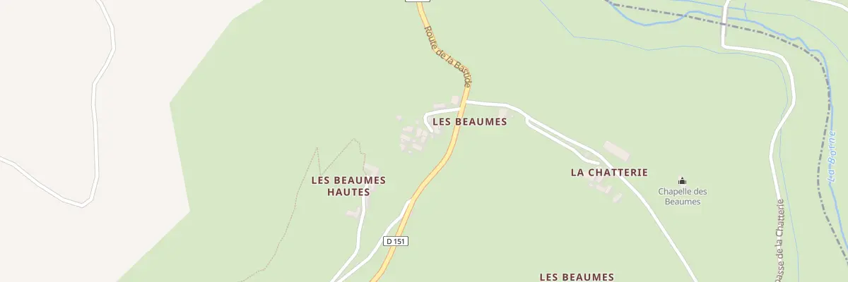 Plan du 5149 Les Beaumes à Pied-de-Borne
