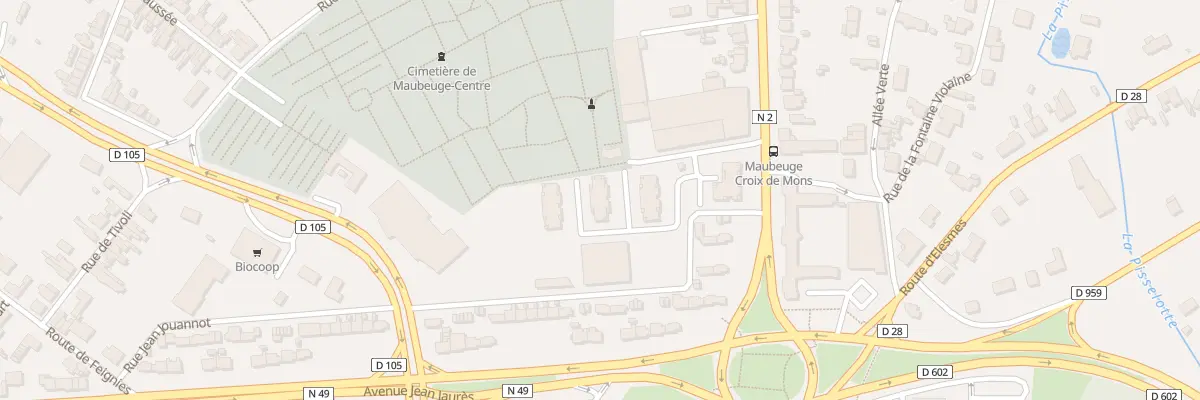 Plan du 9 Rte de Mons à Maubeuge