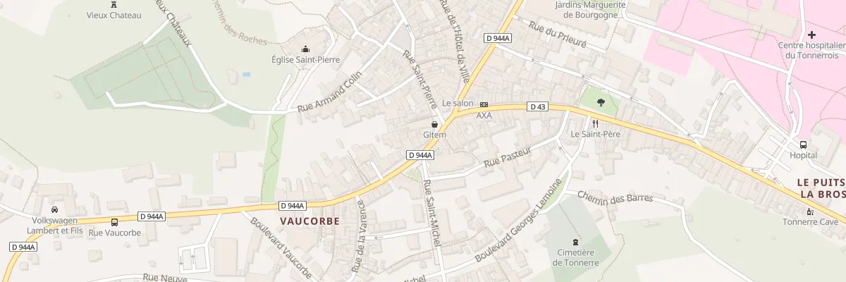 Plan du 2 Rue Vaucorbe à Tonnerre