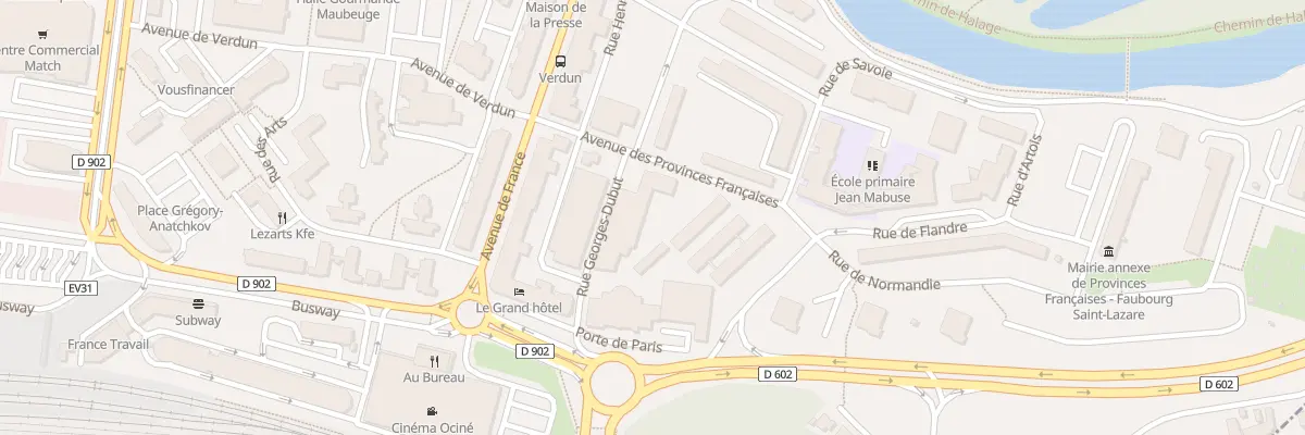Plan du 71 Res Ile de France Rue G Dubut à Maubeuge