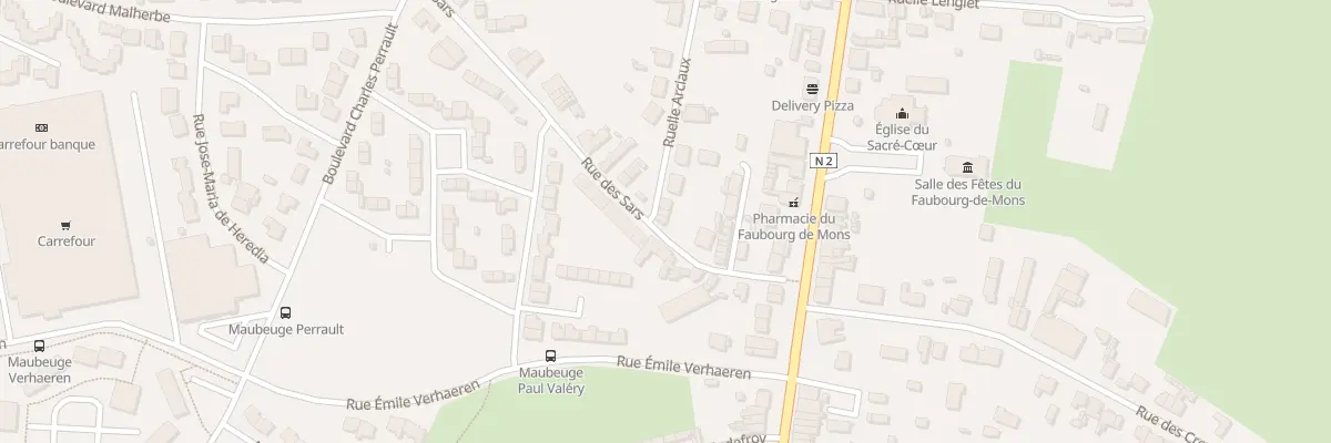 Plan du 20 Rue des Sars à Maubeuge