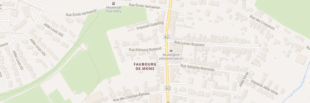 Plan du 73B Rte de Mons à Maubeuge