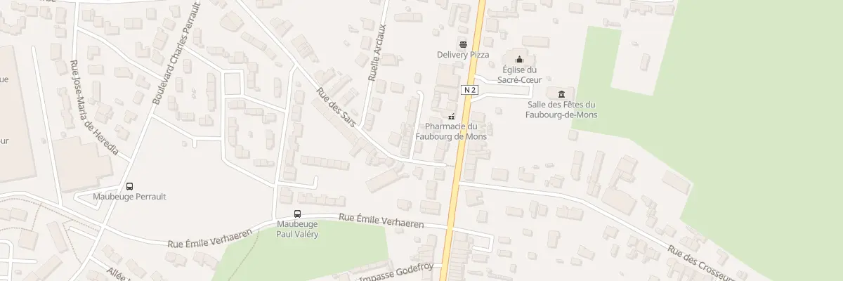 Plan du 2B Rue des Sars à Maubeuge