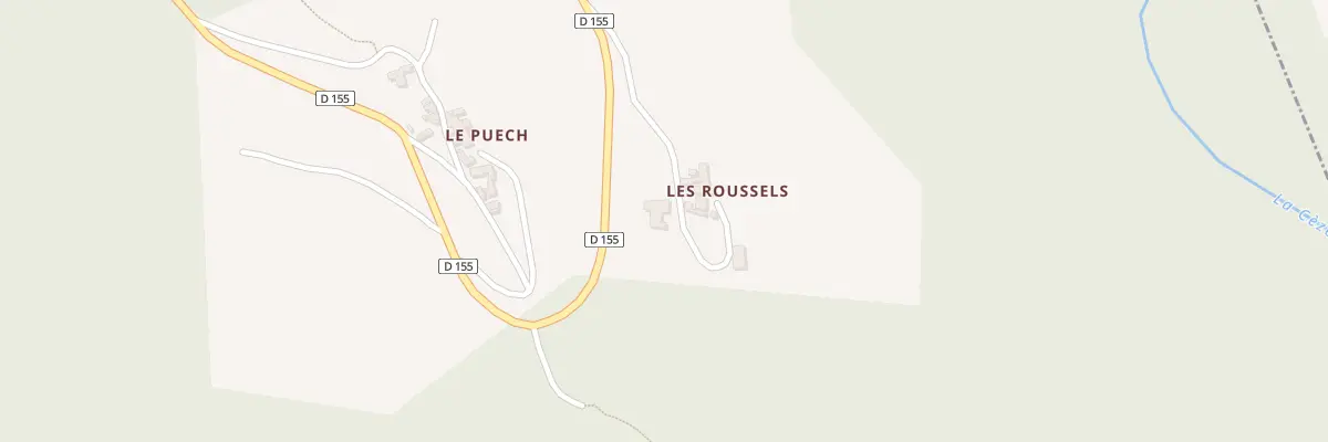 Plan du 174 Les Roussels à Concoules