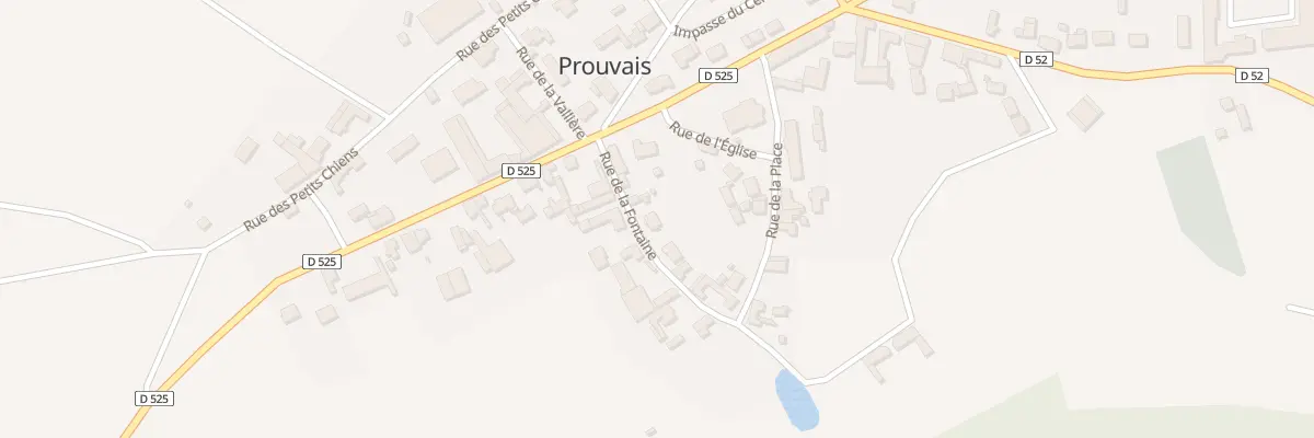 Plan de la Rue de la Fontaine à Prouvais