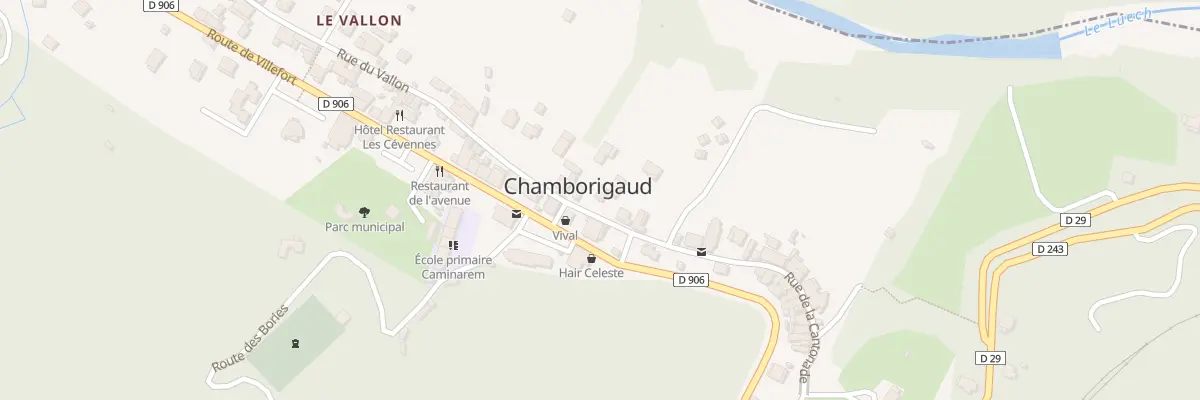Plan du 8 Rue du Vallon à Chamborigaud