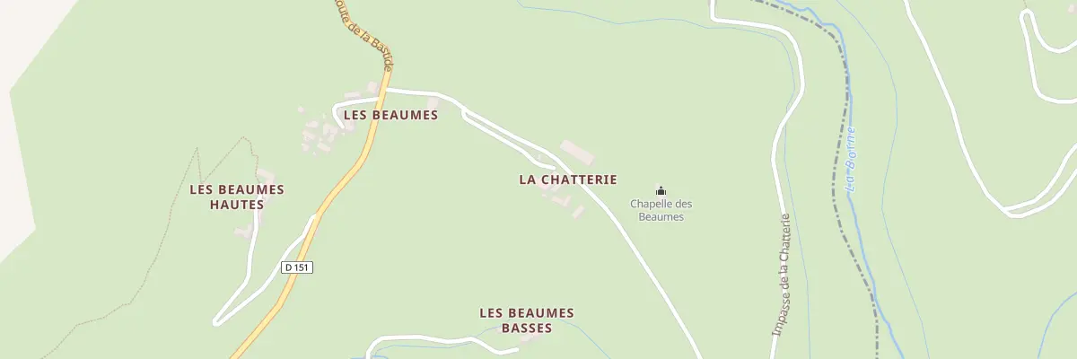 Plan du 5141 Les Beaumes à Pied-de-Borne