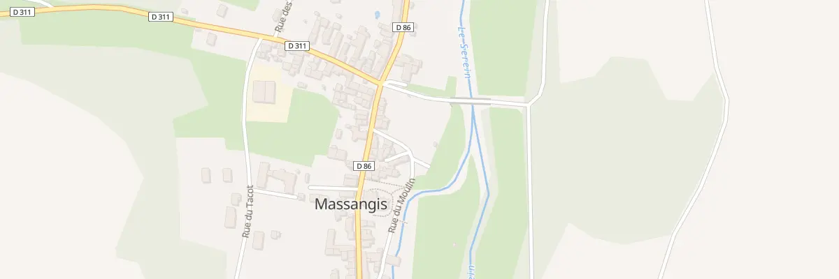 Plan du 1 Rue du Moulin à Massangis