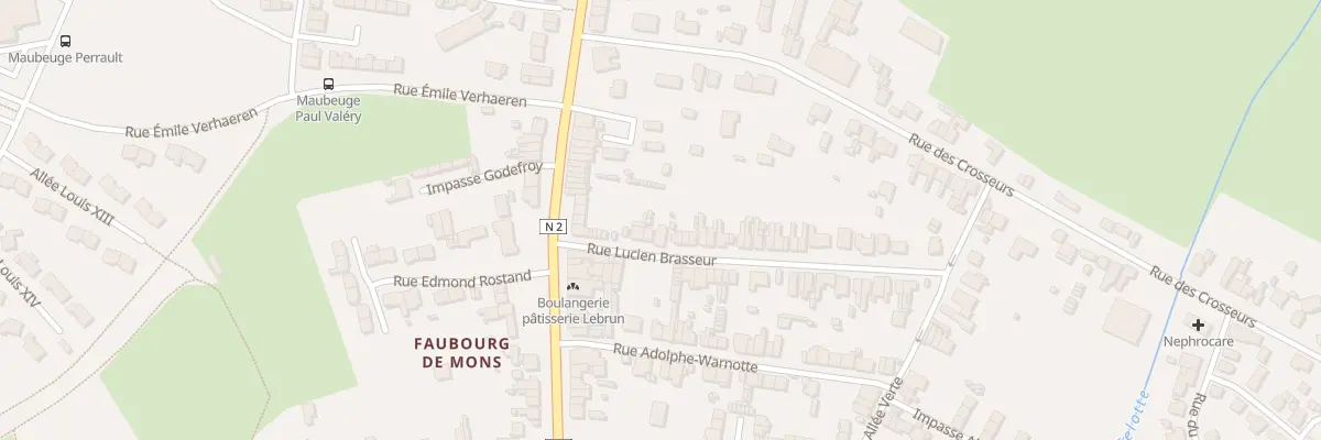 Plan du 3 Rue Lucien Brasseur à Maubeuge