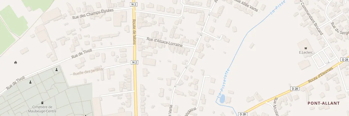 Plan du 10 Rue d’Alsace Lorraine à Maubeuge