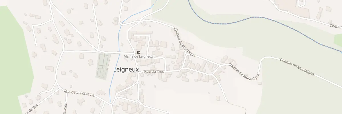Plan du 1 Pl du Chapitre à Leigneux