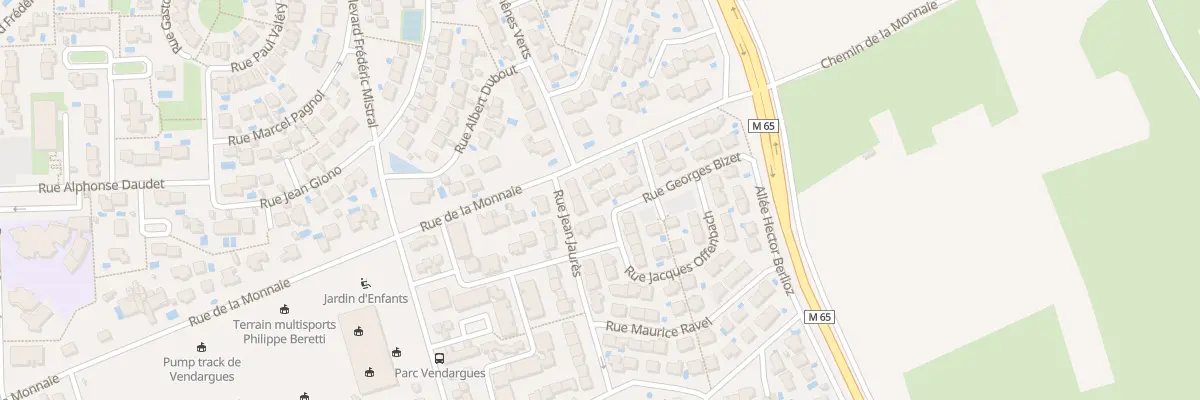 Plan du 1 Rue Georges Bizet à Vendargues