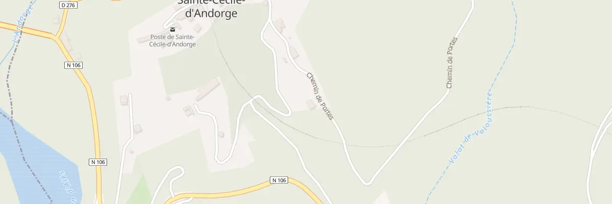 Plan du 144 Rte de Valoussière à Sainte-Cécile-d’Andorge
