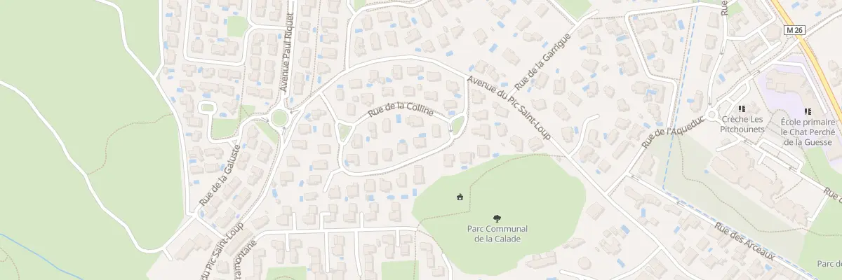 Plan du 33 Rue Haute de la Colline à Castries